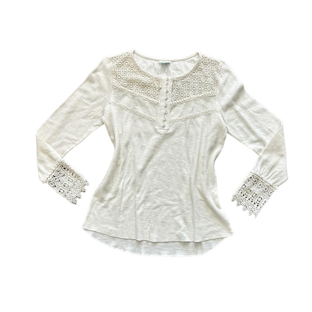 Sundance Cream Long Sleeve Shirt Sz Large NWT